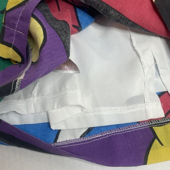 Unique VTG Handmade Dress S Minnie Mickey Mouse Donald Duck Puff Sleeve Retro - Picture 8 of 9